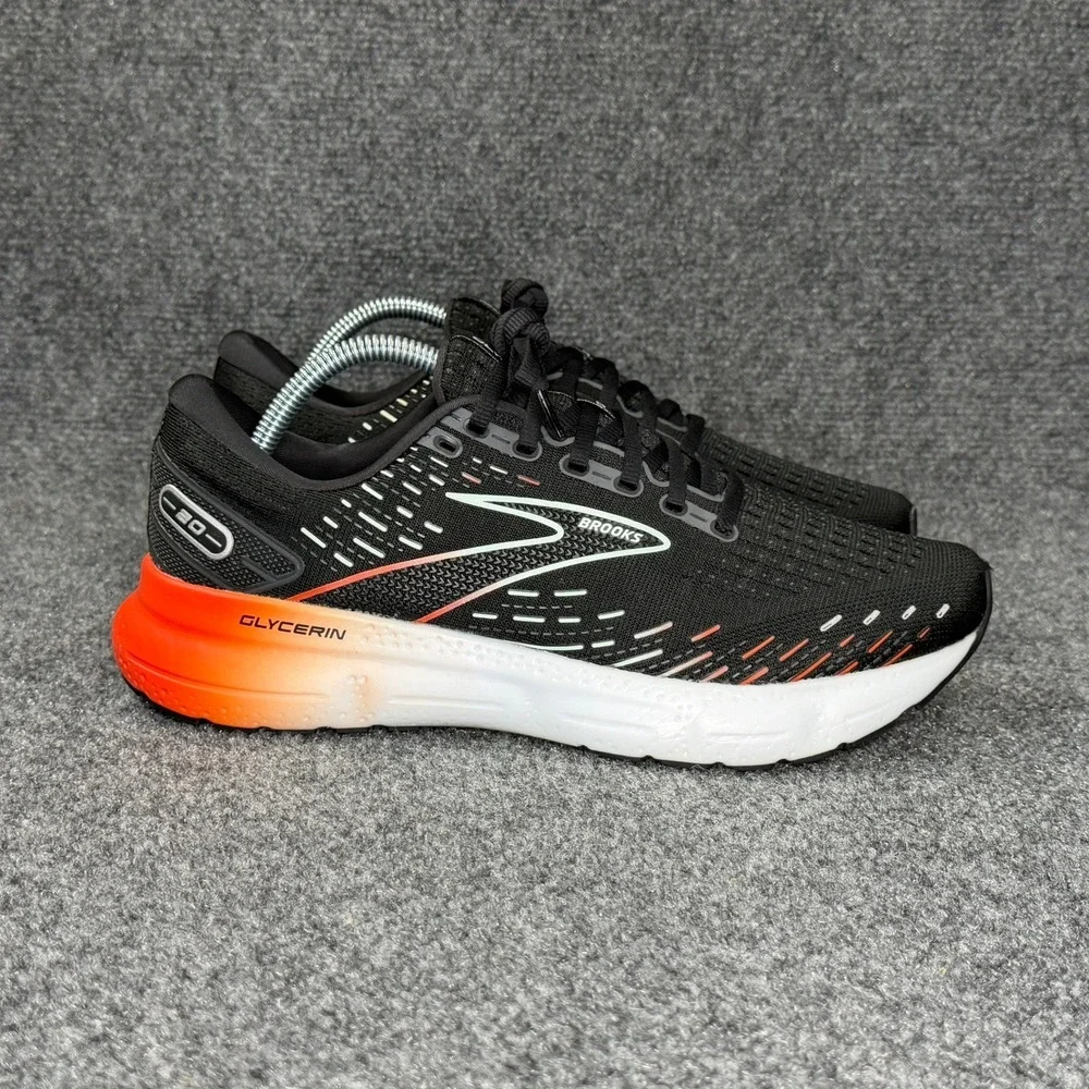 Brooks Glycerin 20 Running Shoes Women's 10.5‎ Black Opal Orange Athletic Run